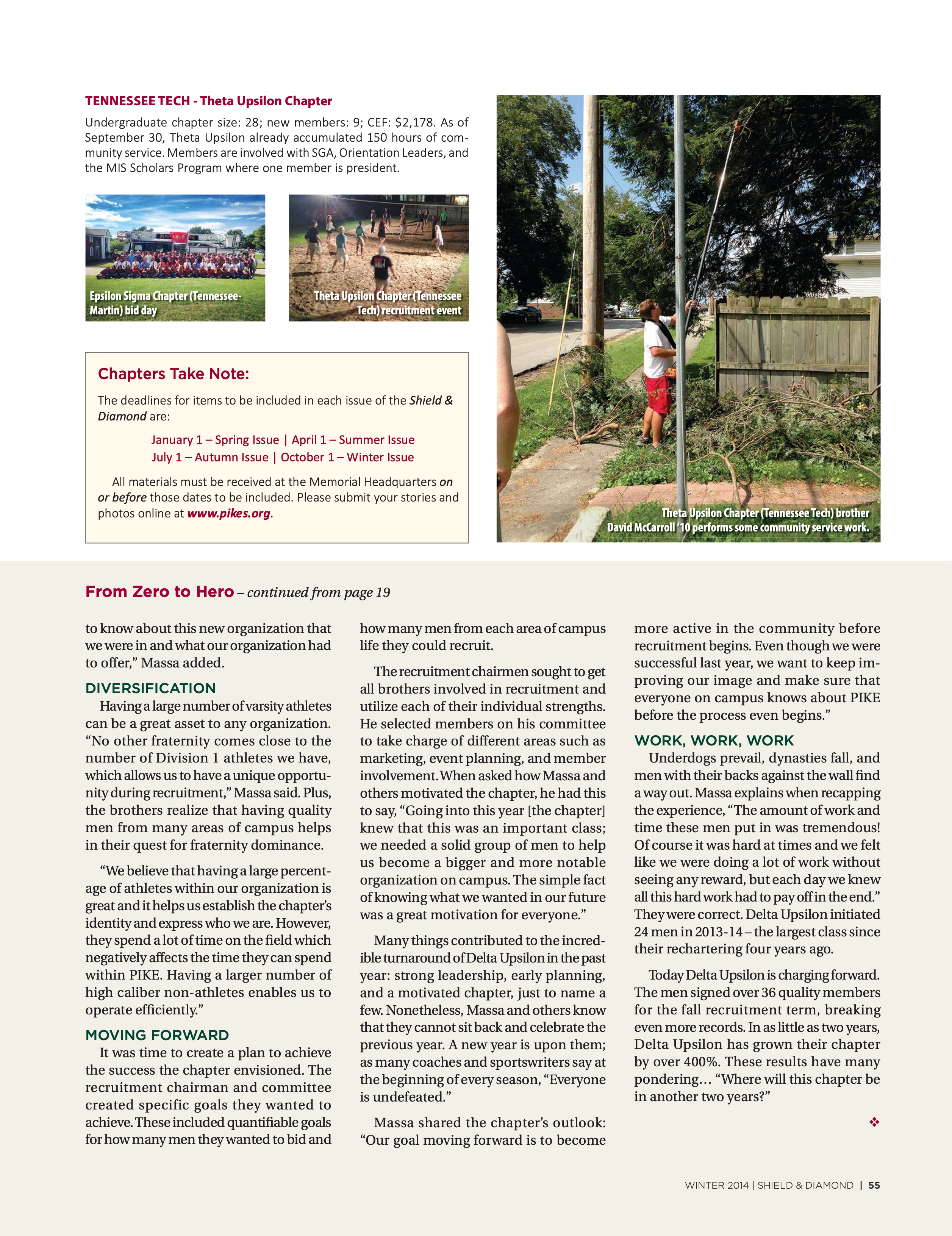 Recruitment: From Zero to Hero, Continued, Winter 2014